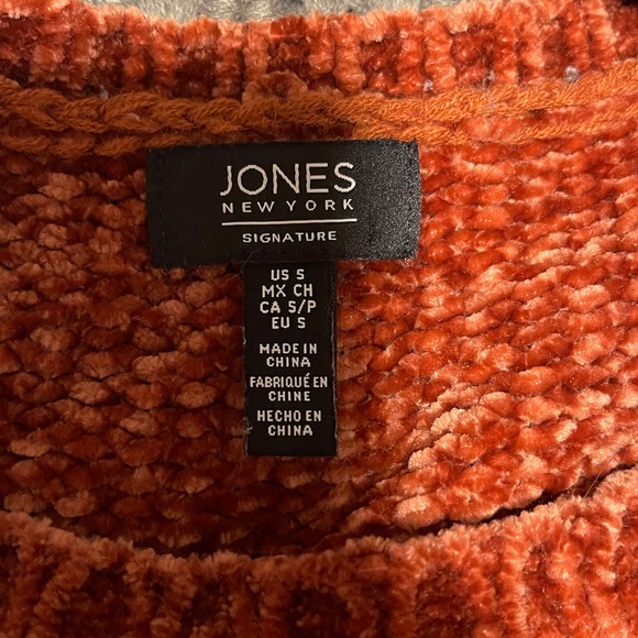 Jones New York Burnt Orange Chenille Top - Picture 3 of 5